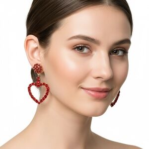 Red Heart Earrings